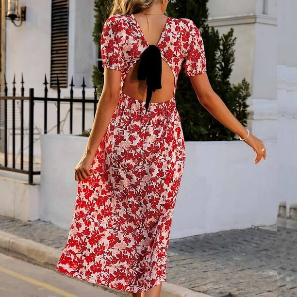 Sexy red summer deals dresses