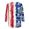 thumbnail image 5 of GERsome Womens 4th of July T-Shirts American Flag Patriotic Shirts Crewneck 3/4 Sleeve Loose Fit Summer Tops USA Flag Stars Stripes Graphic Tee S-5XL, 5 of 5