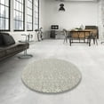 thumbnail image 3 of Ahgly Company Indoor Round Mid-Century Modern White Gold Solid Area Rugs, 4' Round, 3 of 6
