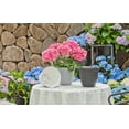 thumbnail image 2 of Mainstays Basic Bell Planter 6in Grey, Classic Design with Attached Tray Durable Weather Resistant Matte Finish, 2 of 4
