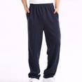 thumbnail image 3 of Kureaily Mens Autumn And Winter High Street Fashion Leisure Loose Sports Running Solid Color Lace Up Pants Sweater Pants Trousers, 3 of 6