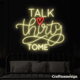 thumbnail image 3 of Craftnamesign Talk Thirty To Me Neon Sign for Birthday Party Home Bedroom Wall Decor, 3 of 4