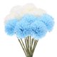 thumbnail image 1 of Uxcell Flores de Bola de Crisantemo Artificial, Ramos de Seda de Hortensia Falsos para el Hogar/Boda Blanco Crema, Azul Claro, 1 of 1