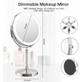 thumbnail image 5 of Espejo de maquillaje DEIOVWXS de 8 pulgadas, 1x/10x, rotación de 360° con luz, 5 of 5