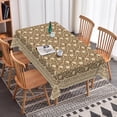 thumbnail image 6 of Brown Floral Rectangle Tablecloth,52x70 Inch,Waterproof Stain Resistant Table Cover for Kitchen Dining Party Decor, 6 of 7