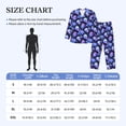 thumbnail image 4 of Yiaed flower starry sky Skull Print Men’s Pajamas Set - Long Sleeve Button Down Sleep Shirt and Pajama Bottoms Sleepwear Set Mens Pjs Sets Men's Pajama Bottoms-X-Large, 4 of 7