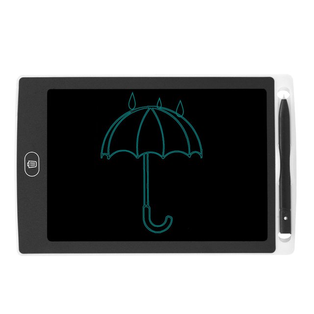 Panel de escritura LCD de 8,5 pulgadas, tablero de dibujo de Graffiti inteligente para niños, escritura a mano monocromática, color blanco