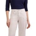 thumbnail image 5 of Martha Stewart Women's Wide Leg Pintuck Pant, High-Rise Soft Stretch Denim & Twill Trouser with Front Seam Detail, 5 of 7