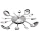 thumbnail image 2 of Metal Kitchen Cutlery Wall Clock 14 Inch for Home Decor,Silver, 2 of 5