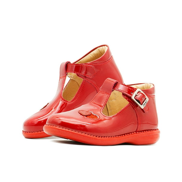 Botas Dogi para Niña Elegantes Charol Rojo Piel Bodega
