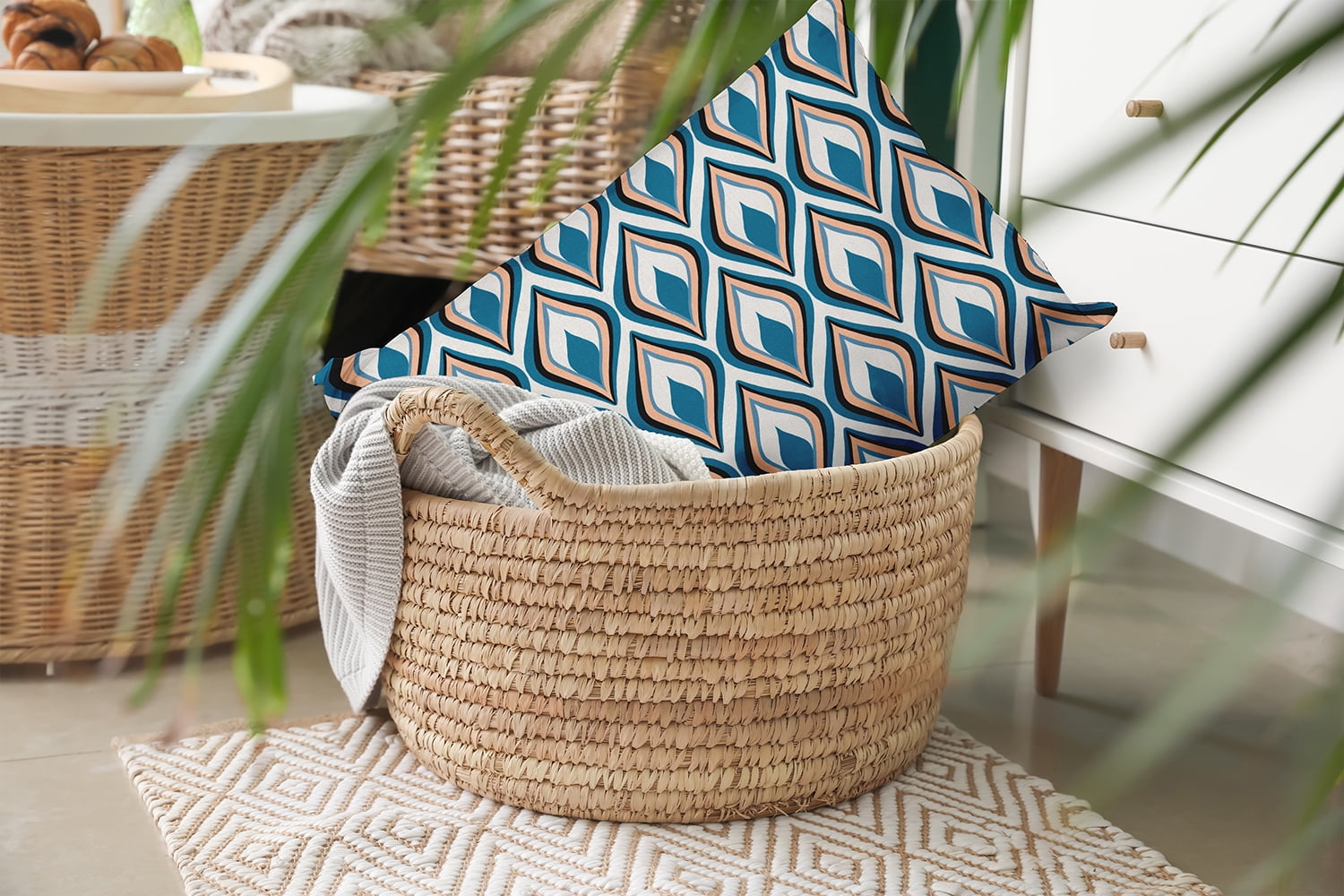 20" x 14" Simply Daisy Feathers Polyester Accent Pillow, Unreal Teal Qty 1