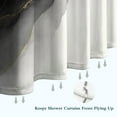 thumbnail image 6 of Black White Gray Gold Marble Pattern Shower Curtain 36"x72" ,Bathroom Decorative Shower Curtains Set with 12 Hooks,Modern Waterproof Washable Shower Curtain, 6 of 6