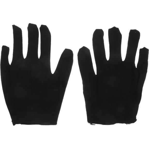 6 Pairs Black Cotton Gloves Heavy Duty for Men Women Ideal for Industrial Labor Cutting Tasks Quality Inspection with Thickened Protection