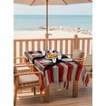thumbnail image 2 of 60x120 Inch Outdoor Tablecloth with Umbrella Hole Zipper Rectangle American Flag Rectangular Tablecloths Outside Waterproof Blue Red USA Flag Retro Hockey Patio Table Cloth Cover for Picnic Party, 2 of 8