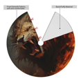 Adobk Cool Flame Lion A Print Christmas Tree Skirt Christmas Tree