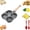 C, variant on 4 Hole Frying Pan,4 Circle Pan with Lid,Four Cup Breakfast Sandwich Pans,Nonstick Divided Egg Omelet Skillet,Mini Mcgriddle Pans for Stove Top and Induction Compatible,For Breakfast,Pancake (GRAY-A)