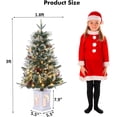 thumbnail image 2 of 3FT Artificial Christmas Trees – Mini Xmas Pine Tree with 78 Warm White LEDs – Snowman Design, 8 Lighting Modes – Home, Office, Party Holiday Decor, 2 of 8
