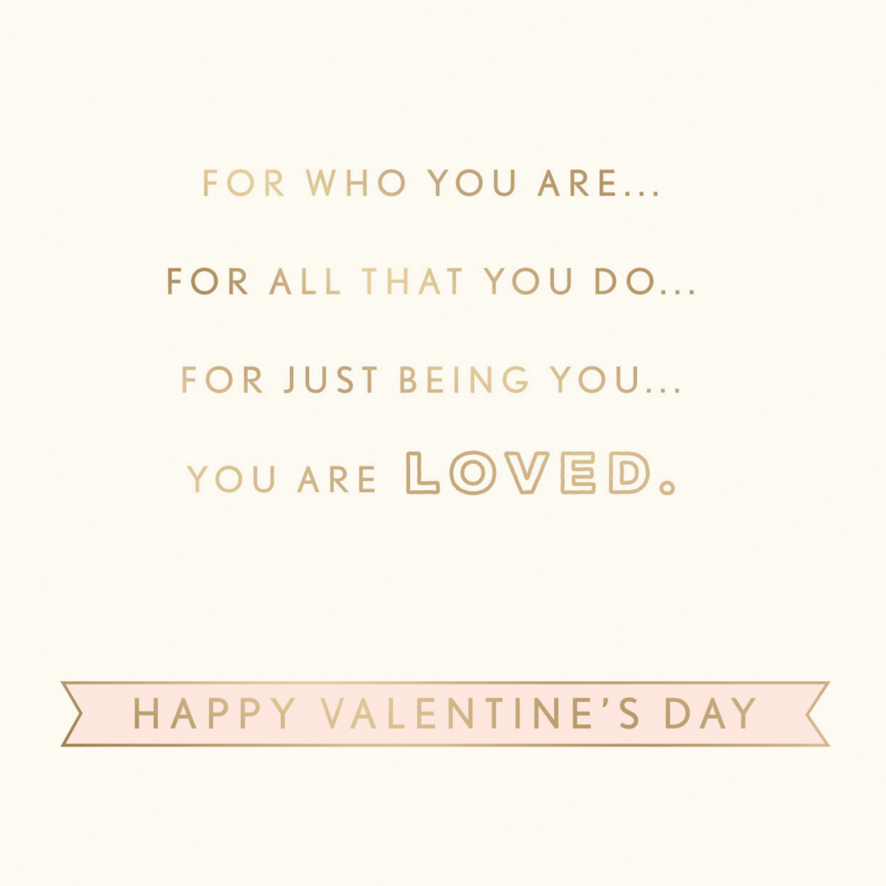 Hallmark Valentine's Day Greeting Card (You Are Loved Pink Flowers)