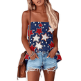 thumbnail image 4 of 4th of July Patriotic Print Tube Tops Women Elastic Trim Strapless Vintage Blouse 250th Anniversary Off The Shoulder Tee, 4 of 5