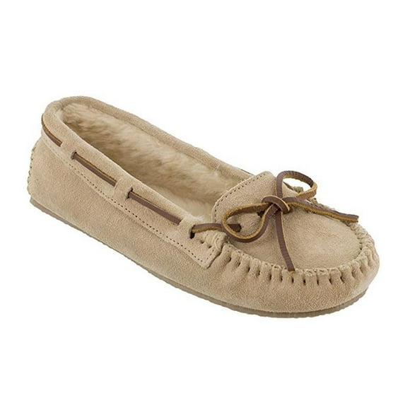 Minnetonka Womens Cally Moccasin Slipper Stone - Size 6 - 4018-STONE-6