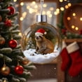 thumbnail image 1 of Christmas Snow Globe Ornament Set with Dog, Cattle, Raccoon, Capybara, Sloth, and Bear Figures in Clear Glass Balls with Santa Hats and Simulated Snow, 1 of 1