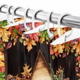 thumbnail image 6 of Shower Curtain 60"W x 72"L Fall Maple Leaves Star Vintage Wood Grain Fabric Shower Curtains Set with Hooks Water Repellent Bathroom Curtains Machine Washable Bathroom Accessories, 6 of 6