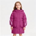 thumbnail image 2 of SGMVNU Girls Winter Down Coats Boys Mid Length Full Zip Hood Puffer Jacket Padded Down Coat Hooded Warm Windproof Snowwear Outwear with Pockets(Size 11-12 Years, Hot Pink), 2 of 6