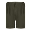 thumbnail image 4 of Jaunzuar Mens Summer Shorts Button Solid Color Golf Shorts Casual Loose Work Shorts with Pockets L, 4 of 8