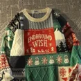 thumbnail image 5 of Suéter lindo de Navidad de otoño e invierno Y2K, diseño de bloques de colores, manga larga, estilo retro Harajuku, moda urbana, suéter suelto para parejas, 5 of 5