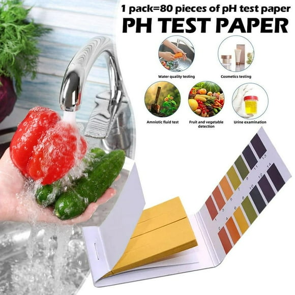 LEEYNEER Papier de Test de Ph Version Anglaise Chêne Papier de Test de Ph Version Chinoise Version Anglaise Complète 1-14ph Grand Éventail de Papier de Test un Lot