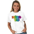 thumbnail image 3 of XOMG POP Colorful Neon Rainbow Logo Women's Graphic T Shirt Tees Brisco Brands S, 3 of 5