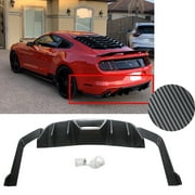 NINTE Rear Diffuser Lip for 2015-2017 Ford Mustang HN Style Carbon Fiber Coating