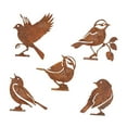 thumbnail image 2 of 5 estatuas de pájaros de hierro, estatuas de jardín, accesorios fotográficos realistas, pájaros de hierro oxidado, adornos de jardinería de metal para Estilo A, 2 of 8