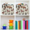 thumbnail image 6 of Yayeee Canvas Storage Basket with Handles for Shelves Fabric Bins Closet Organizer, Plaid Deer, 6 of 8