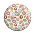 thumbnail image 4 of Spare Tire Cover, Cartoon Donut Print Cute Wheel Cover Tire Covers For Trailers Car Truck Camper Universal Tire Covering Fits Diameter14"-17", 4 of 4