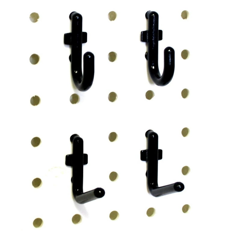 Wall Peg Hook Kit - J Style Pegboard Hooks Tool Storage Garage Organizer Choice B/W Wall Peg Hook Kit - J Style Pegboard Hooks Tool Storage Garage Organizer Choice B/W