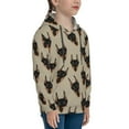 thumbnail image 3 of Lsque Cute Black Dog Patten Youth Hoodie Sweatshirt Pullover with Kangaroo Pocket Boys and Girls Hoodie Warm Hoodie for Kids-Large, 3 of 6
