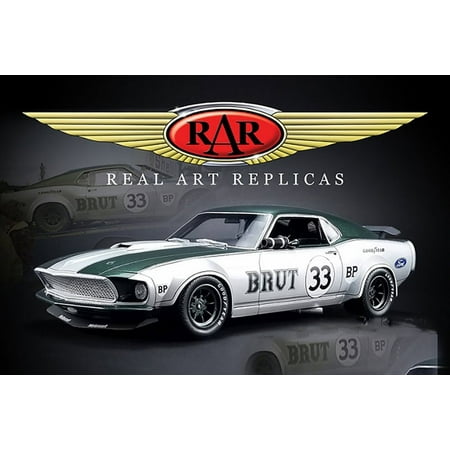 1969 Ford 302 - 1969 Ford Mustang Boss 302 Trans Am Hard Top, Allan Moffat #33 - Real Art Replicas RAR18002 - 1/18 Scale Diecast Model Toy Car