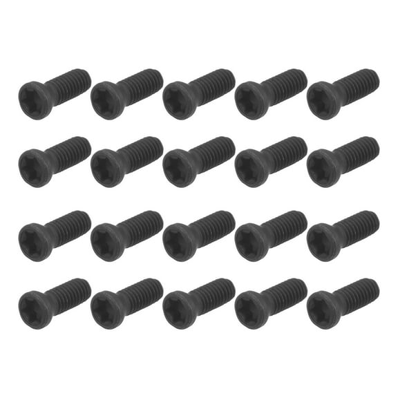 Uxcell 20pcs M3x10mm Torx Screws for Replaces Carbide Insert Alloy Steel Black
