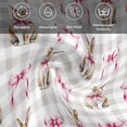 thumbnail image 6 of Easter Cloth Napkins, Spring Pink Bow Rabbit Grey White Gingham Plaid Washable and Reusable Dinner Napkins Set of 8, Table Napkin for Kitchen Party Birthday Wedding Hotel Housewarming 20"x20", 6 of 9