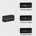 thumbnail image 3 of Modern Wooden Smart Alarm Clocks For Bedrooms Bedside Table Square Voice Control Desktop Digital Clock For Room, 3 of 4