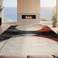thumbnail image 2 of Design&I 8'x10' Washable Area Rug Round Tapete Abstract Geometric Circle Weathered Distressed Southwestern for Living Room, Family Extra Large Skid-Resistant Low Profile, 2 of 7