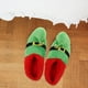 thumbnail image 4 of 1 par de pantuflas cálidas de felpa, antideslizantes, regalo de Navidad para adultos y niños, color verde, talla 41-47, 4 of 6
