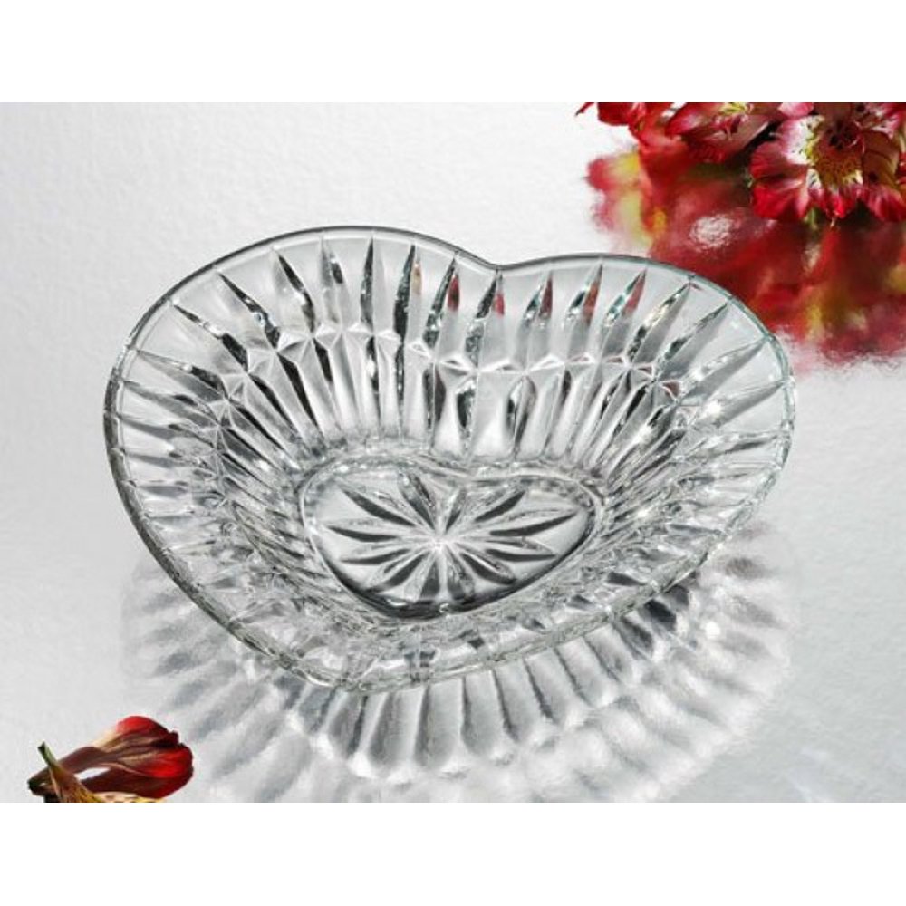 CRYSTAL HEART SHAPED DISH crystal candy dish