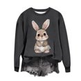 thumbnail image 2 of Easter Bunny Sweatshirts for Women, Long Sleeve Pullover Sweatshirt, Women's Round Neck Sweatshirts Easter Printed Pullover Tops Raglan Sleeves Long Sleeved Hoodie Sweatshirts, 2 of 6