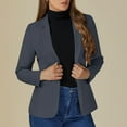 thumbnail image 4 of XUNKUSGA 2 Piece Sets for Women Slim Fit Blazer and High Rise Straight Leg Pants Sets Business Casual Outfits Professional Blazer Pantsuits Set Work Office Suits for Women S-2XL Gray, 4 of 8