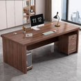 thumbnail image 3 of Living Room Setup Office Desk Storage Shelf Writing Study Computer Desks Floor Standing Escritorios De Ordenador Home Furniture My Lux Decor Round, 3 of 30