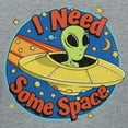 thumbnail image 3 of Teelocity I Need Some Space Alien Graphic T-Shirt (Large - Standard Fit, Athletic Heather), 3 of 4