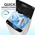 thumbnail image 6 of Full Automatic Washing Machine, 20 lbs Capacity Portable Washer Machine  with LED Display, 10 Washing Programs & 8 Water Levels Selections, White, 6 of 10