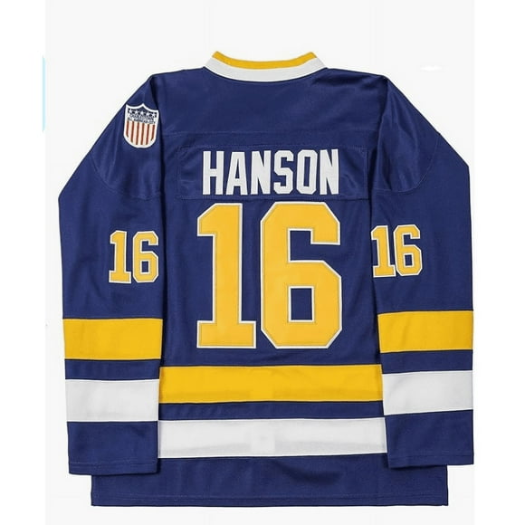 Men Women Hanson Brothers Jersey, Charlestown Chiefs 16,17,18 Hanson Slap Shot Ice Hockey Movie Jersey No Brands Logos